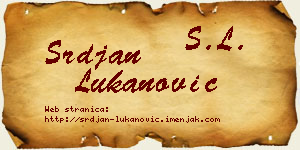 Srđan Lukanović vizit kartica